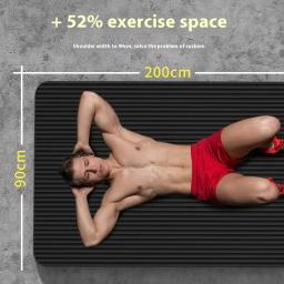 10-20mm esteira de fitness masculina espessamento alargamento anti-skid tapete de yoga para alongamento cardio esteira de exercício de treino em casa - Image 3