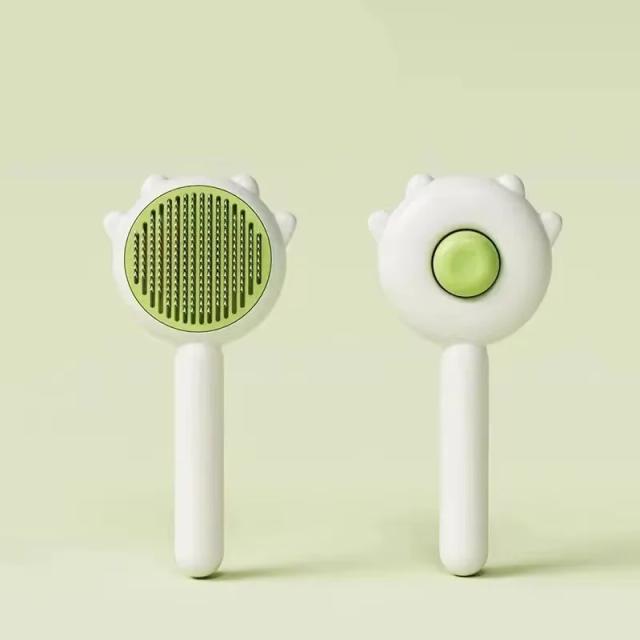 Pente de Massagem Mágica para Cães e Gatos com Escova de Pulgas - Ferramenta Ideal para Cuidados de Limpeza e Grooming