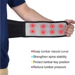 Cinto de cintura de turmalina para homens e mulheres, terapia magnética, cinta lombar, suporte para as costas, alívio da dor, ginásio esportes - Image 2