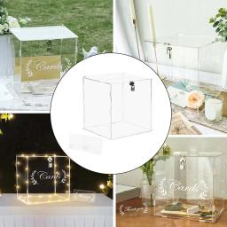 Acrílico Caixa De Cartões De Casamento, Elegante DIY Envelop Presente, Cartão Titular Do Dinheiro, Graduação Eventos Celebração, Festas De Aniversário - Image 4