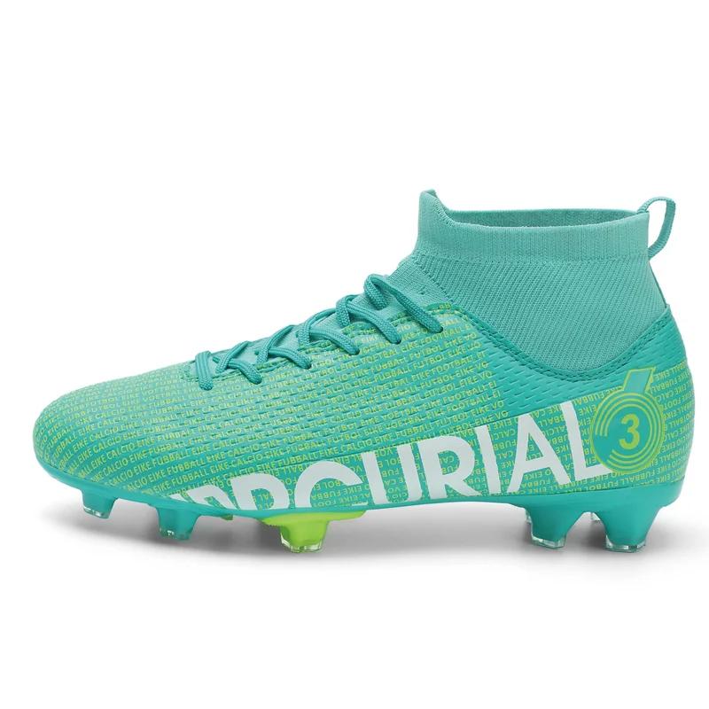 Sapatilhas de futebol masculinas de alta qualidade, chuteiras de treinamento de grama, chuteiras antiderrapantes, meninos, FG, TF, largas, tamanho 31-48, nova chegada - Image 1