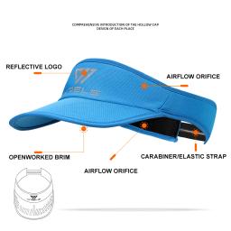 Chapéu de sol de verão proteção solar vazio chapéu superior respirável secagem rápida chapéu de golfe ajustável leve resfriamento esporte viseira chapéu - Image 3