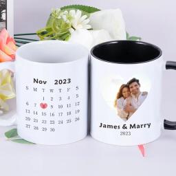 Caneca personalizada com foto para casais, canecas personalizadas, dia dos namorados, aniversário de casamento, presente para marido e mulher, namorado - Image 1