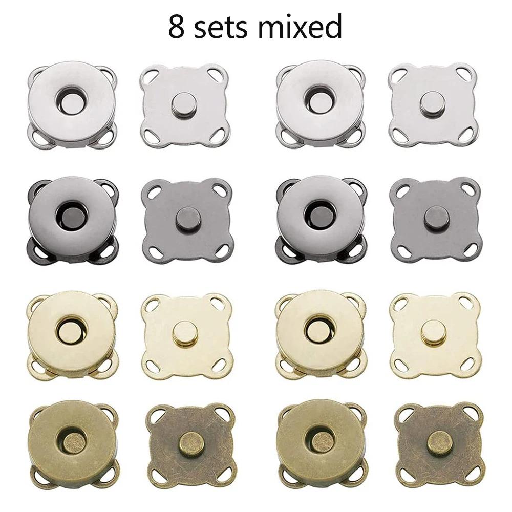 10/8 conjuntos de botão de pressão magnético metal flor de ameixa costurar em fechos de botão fixadores para bolsas bolsa roupas acessórios diy - Image 1