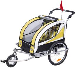 Trailer de bicicleta dobrável ao ar livre para crianças, Jogging Stroller, Transportation Goods, Park Bicycle Trailer - Image 2