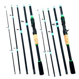 Vara de pesca isca de arremesso peso 3.5-14g carbono duro 4/5 seções portátil viagem surf pólo ml ação com alça eva - Image 2