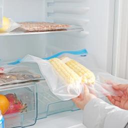 Saco aferidor a vácuo reutilizável para cozinha, Armazenamento de alimentos, Zipper Bag, Bomba de válvula de ar, Manutenção fresca, legumes, carne, lanche - Image 3