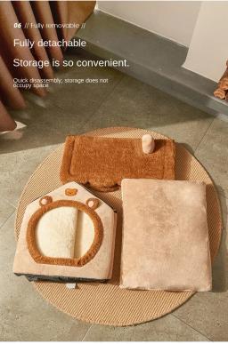 Casa dobrável para cães e gatos, Cama para cães pequenos, ninho quente, cama confortável para cachorros, sofá caverna, produto pet, inverno - Image 5