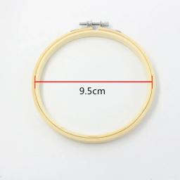 1pc diy bordado aro ferramenta arte artesanato ponto cruz círculo tradicional chinês redondo quadro de bambu ferramentas de costura de madeira casa deco - Image 6