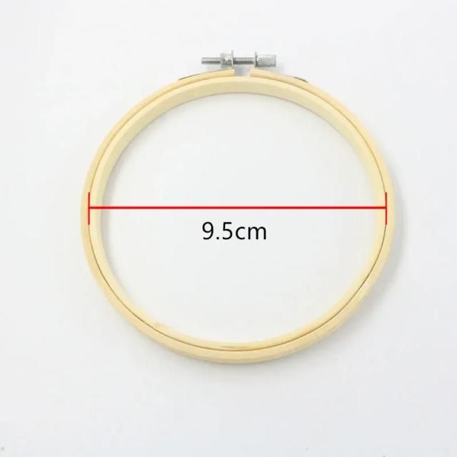 Bamboo Round Frame for DIY Embroidery - Traditional Chinese Cross-Stitch Craft Tool