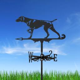 Metal Foxhound Weather Vane Standing Decor, Roof Weathervane Decoração de jardim para amantes de cães, Shed Home Fence Post, presente, novo - Image 2