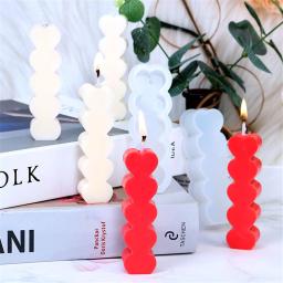 Molde de vela em forma de coração para festa de casamento Molde de cilindro claro DIY jantar vela fazendo velas artesanais 5 estilos - Image 4