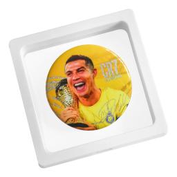 Coleção Memorabilia Ronaldo Messi, Mbappé, Neymar Star Uefa, Real Madrid, Flash duplo, Distintivo periférico de futebol, atacado, 58mm - Image 5