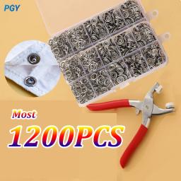 Alicate Ferramenta Metal Snap, DIY Artesanato Suprimentos, Botão De Costura, Kit de Fixação Espessada para Instalar Sacola e Roupas, 400-1200Pcs - Image 1