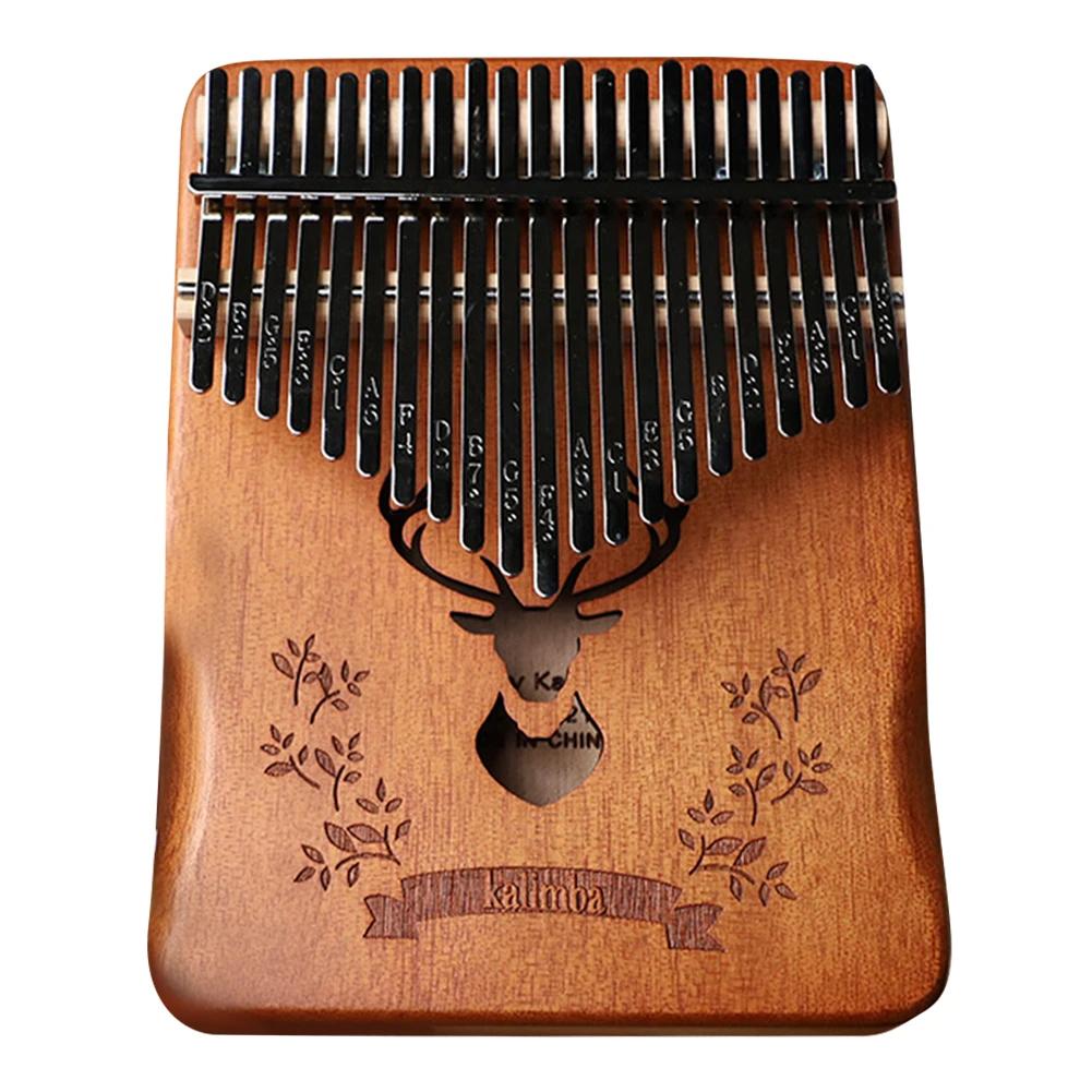 Full Wood Kalimba com furo de som para iniciantes, 21 chaves, instrumento musical, inclui instrução bolsa de transporte, Tune Hammer - Image 1