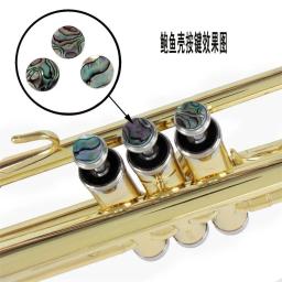 3 pçs/set botões de dedo trompete tampa da válvula instrumentos musicais abalone escudo para trompete reparação instrumentos peças acessórios - Image 6