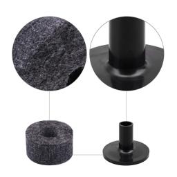 8 peças de suporte de prato 25 mm arruela de feltro + 2 peças de capas de prato substituição para kit de bateria de prateleira - Image 3