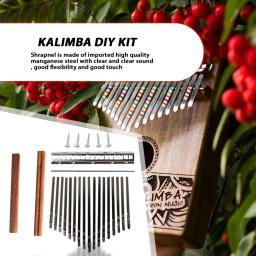 Kit de 17 teclas de instrumentos musicais kalimba, acessórios, ponte, tuning, martelo, polegar, piano, instrumentos musicais, diy - Image 4