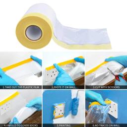 No Trace Plastic Car Spray Paint, Película de Proteção de Móveis, Capa Contra Poeira, Filme Mascarador, Papel Texturizado, Decoração de Móveis, 20 m, 55 cm, 110cm - Image 5