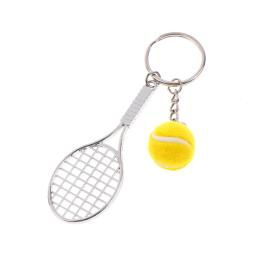 Raquete de tênis Keychain, mini chaveiro, esportes chaveiro, carro bonito pingente, 6 cores - Image 3