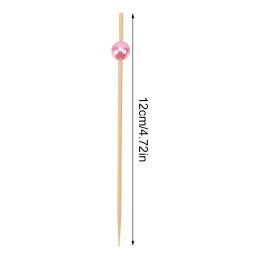 Palhetas De Cocktail De Bambu, Palito De Madeira, Espeto De Comida, Fruta, Lanche Garfo, Festa, Casamento, Festival, Suprimentos De Cozinha, Pérola, 100Pcs - Image 6