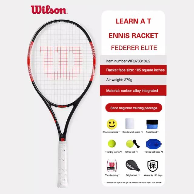 Raquete de Tênis Wilson para Iniciantes - Alumínio e Carbono, Ideal para Treino Profissional, Acessórios Masculinos e Femininos