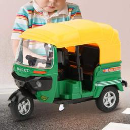 1:14 modelo de triciclo liga com som e luz puxar para trás modelo de carro brinquedo modelo de motocicleta brinquedos presentes de carro para crianças para coleção - Image 2