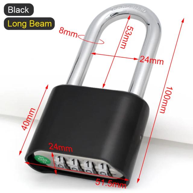 Fechadura de Combinção Resistente para Bicicletas e Portas, Ideal para Canteiros, Containers e Uso ao Ar Livre