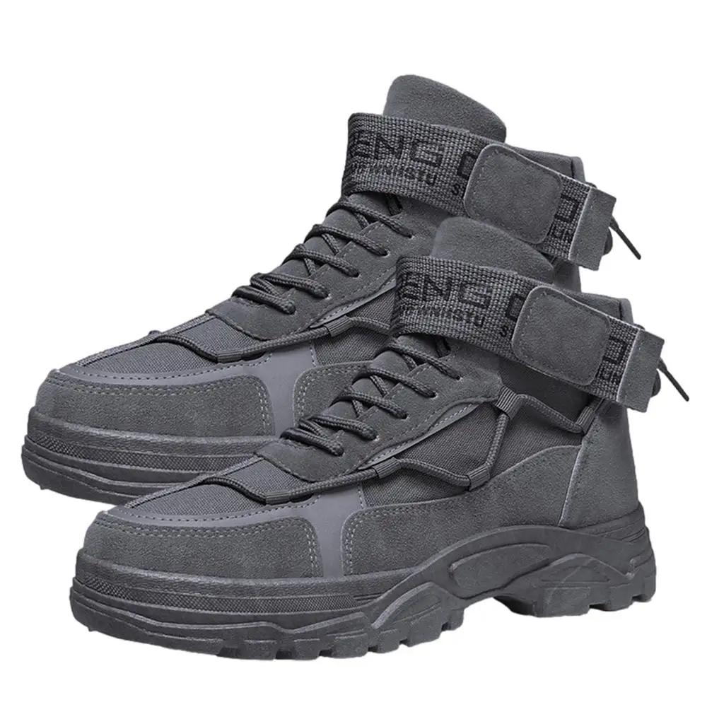 Botas de caminhada altas masculinas, antiderrapante, trekking ao ar livre, botas militares táticas, protetor de tornozelo, camping, escalada, ciclismo, sapatos de trabalho - Image 1
