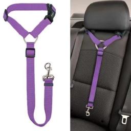 Ajustável Car Seat Belt para Pet, Arnês Veículo, Lead Clip, Alavanca de Segurança, Tração Dog Leash Acessórios, Gato - Image 1