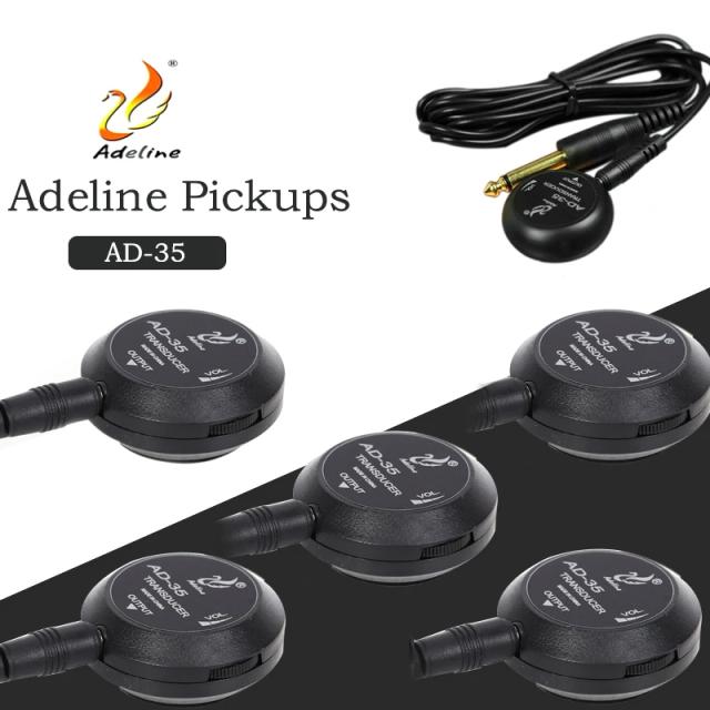Captador Elétrico para Instrumentos AD-35 Mini com 5 Peças e Estilo de Dedos, Ideal para Guitarras e Caixas
