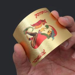 Impermeável pvc jogando cartas, alta definição jogando cartas, ouro, preto, lavável, para festas e jogos, 1pc - Image 3