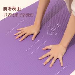 Tapete de Fitness Desportivo Anti-Skid, Yoga Matt para Exercício, Yoga, Pilates, Ginástica Grossa, NBR, Espuma Conforto, 183x61cm, 8mm - Image 3