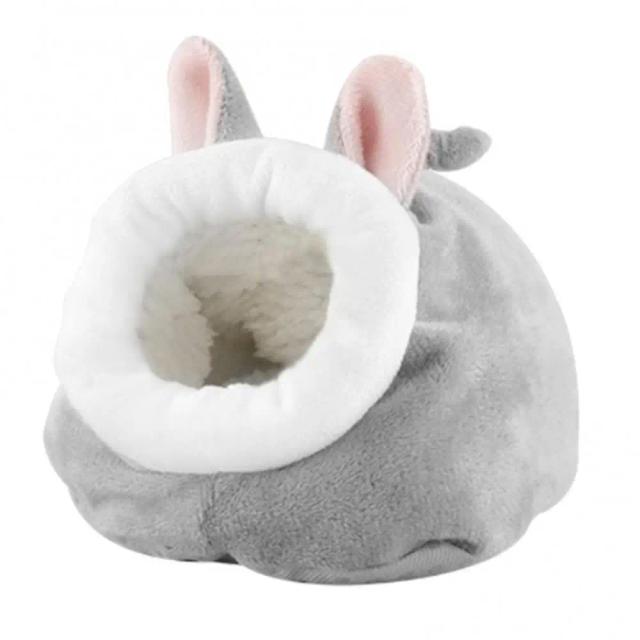 Cama Compacta de Algodão Respirável para Hamster - Ninho Quente e Confortável para Gaiola e Cobaias no Inverno