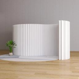 Parede de papel de órgão dobrável branco personalizável, tela removível e divisórias, divisória de escritório e varanda, 2m, 3m - Image 4