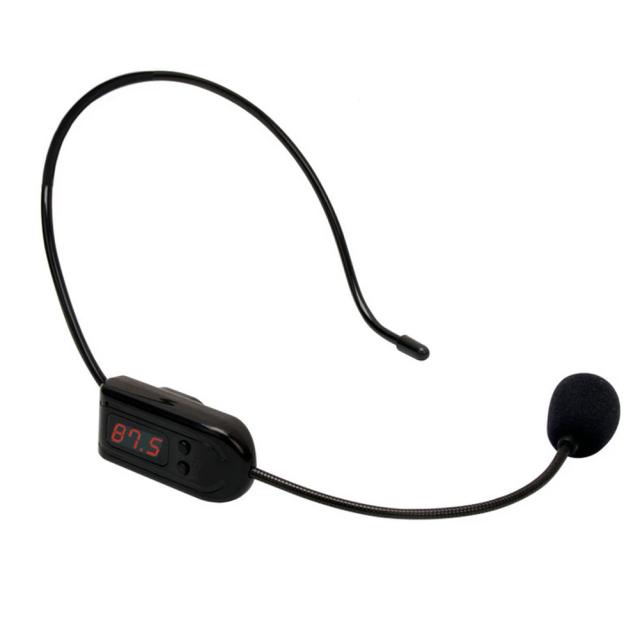 Microfone Headset Sem Fio FM Portátil para Alto-falantes, Ideal para Ensino, Guias de Tour, Promoções de Vendas e Reuniões