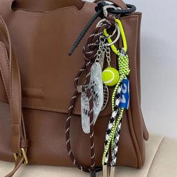 Chaveiro personalizado com decoração de beisebol badminton, pingente de bolsa estilo esportivo moda casual legal - Image 4
