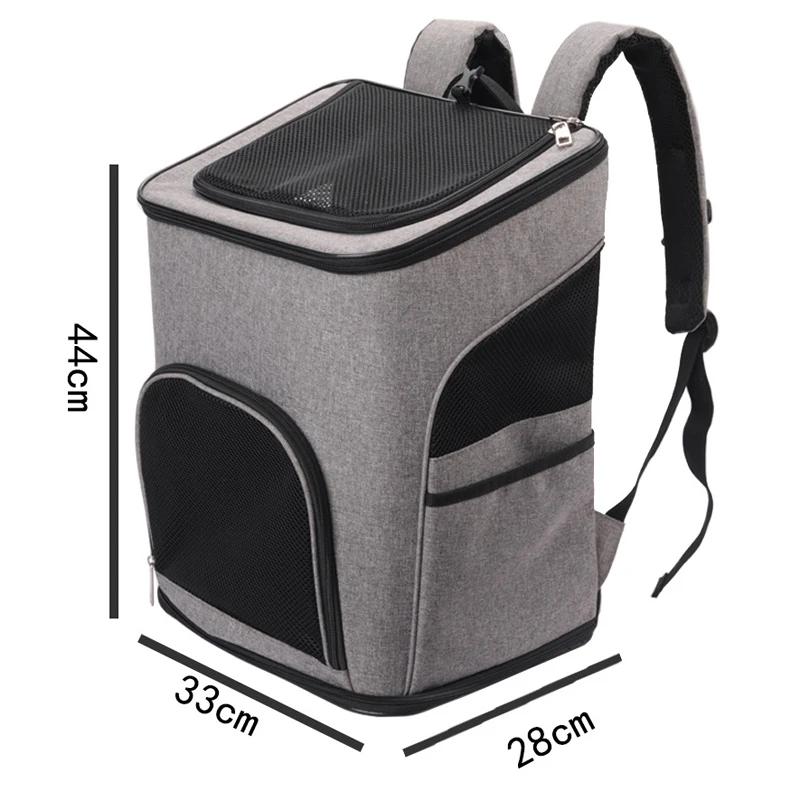 Gato do animal de estimação mochilas viagem portátil dobrável pet duplo ombro saco para cães pequenos gatos respirável suprimentos de transporte para animais de estimação - Image 1