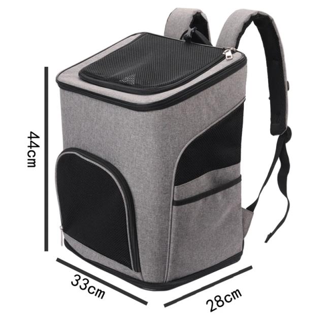 Mochila Portátil Dobrável para Animais de Estimação - Saco Respirável de Duplo Ombro para Cães Pequenos e Gatos