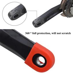 Bicicleta Silicone Crank Capa, Luva Protetora, Pedal Crankset, Mountain Bike, Acessórios de ciclismo, Protetor, 1 Par - Image 4