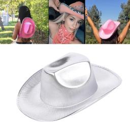 Chapéu de cowboy cintilante para festas aurora glitter, selvagem para despedida de solteira, discoteca, chapéu para atriz cantora - Image 2