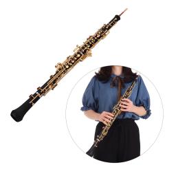 Estilo semi-automático banhado a ouro Chaves profissional Oboé C Key Instrumento de sopro Luvas Reed Bolsa de couro - Image 1