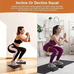 Yoga Wedge Stretch Slant Boards, Tijolos Ajustáveis, Squat Wedge Blocks para Exercício, Ginásio Fitness Acessórios, 3Pcs - Image 4