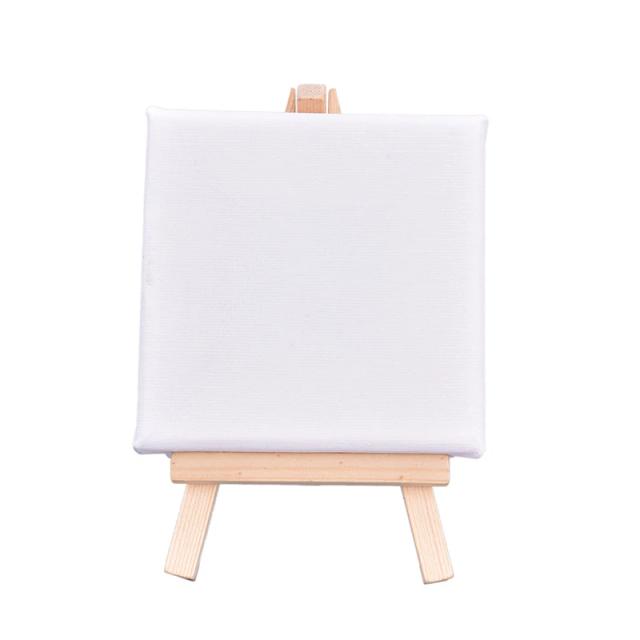 Mini Pintura Esticada para Crianças: Telas de 10cm x 10cm com Molduras de Madeira