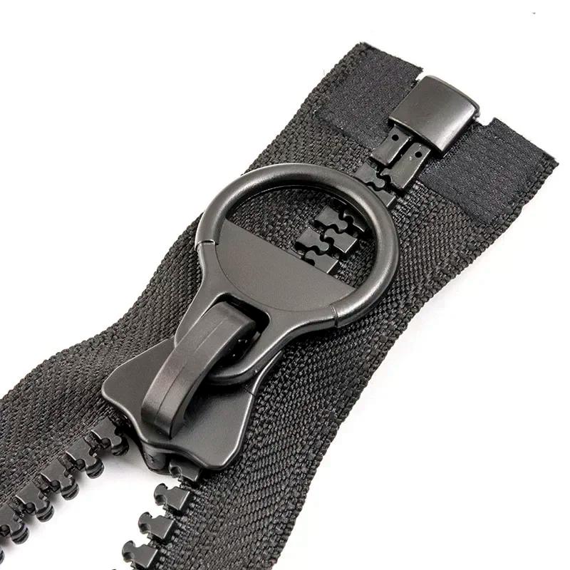 Meetee 60-300cm 8 #   Zíperes de resina com extremidade aberta, para jaqueta, bolsa, tenda, kit de reparo de zíper longo, acessórios de costura diy