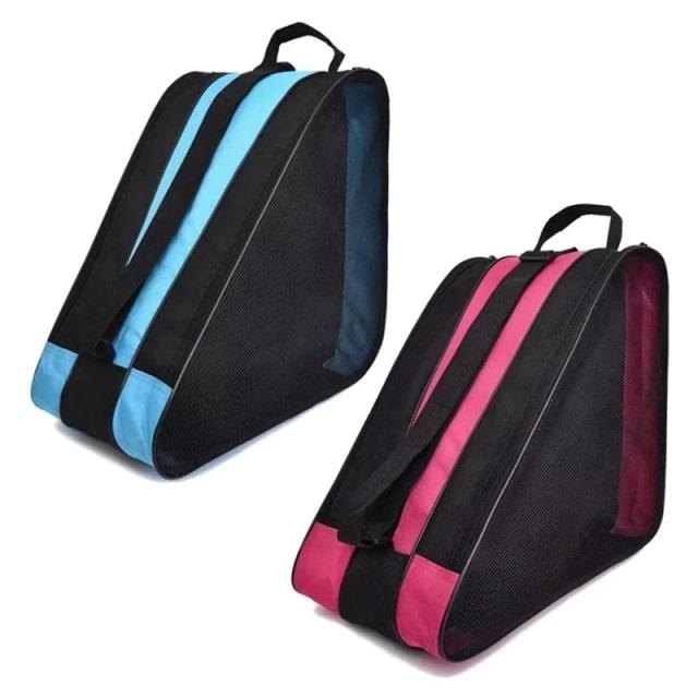Bolsa para Patins em Linha Premium Azul/Rosa Respirável 39x38x22cm