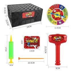 Whack a Balão Explosion Box Game, jogo interativo de mesa, caixa de estalo, festa familiar - Image 6