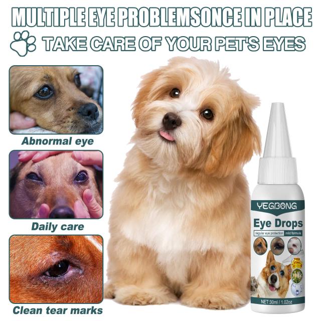 Colírio Limpeza Ocular para Cães e Gatos - Combate Manchas de Lágrima - Disponível em 30ml e Pacotes de 5, 10 e 20 Unidades