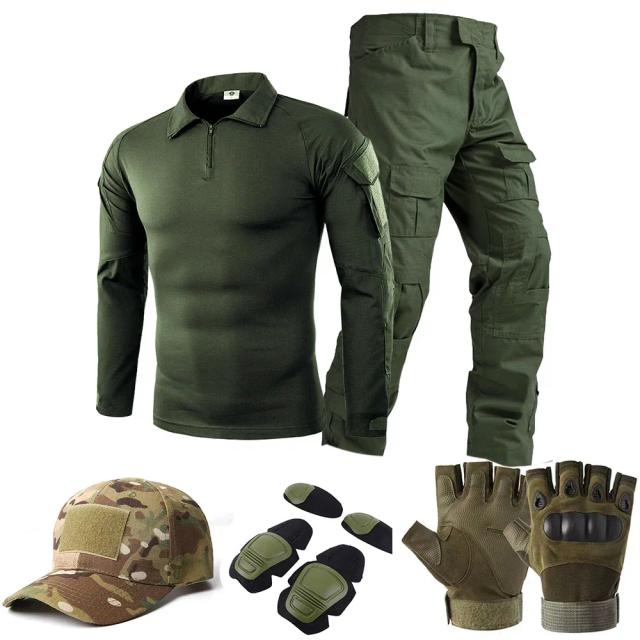 Conjunto Tático Militar Camuflado - Camisa e Calça de Treinamento