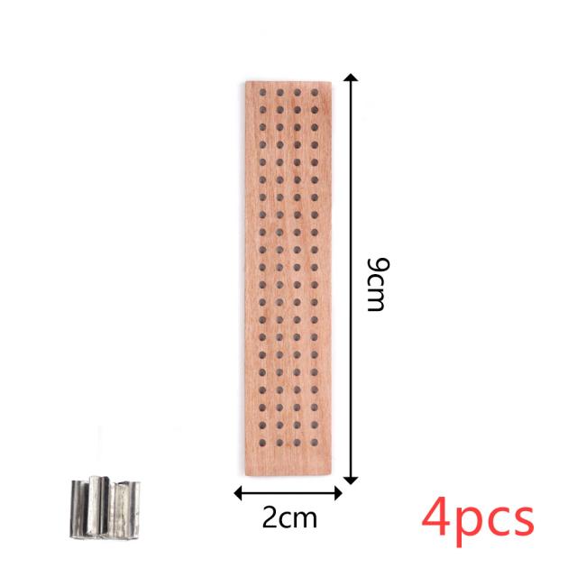 Pavios de Vela de Madeira Natural com Bases de Metal - Suprimentos DIY para Velas Artesanais em Cera de Soja, Sem Fumaça, 2-10cm